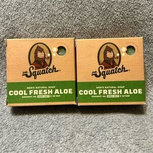 2 bars Dr Squatch Cool Fresh Aloe Soap